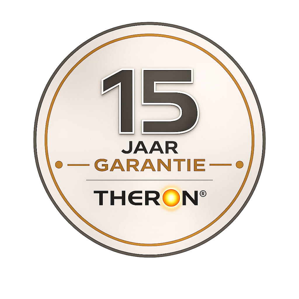 Logo 15 jaar garantie THERON infrarood paneel