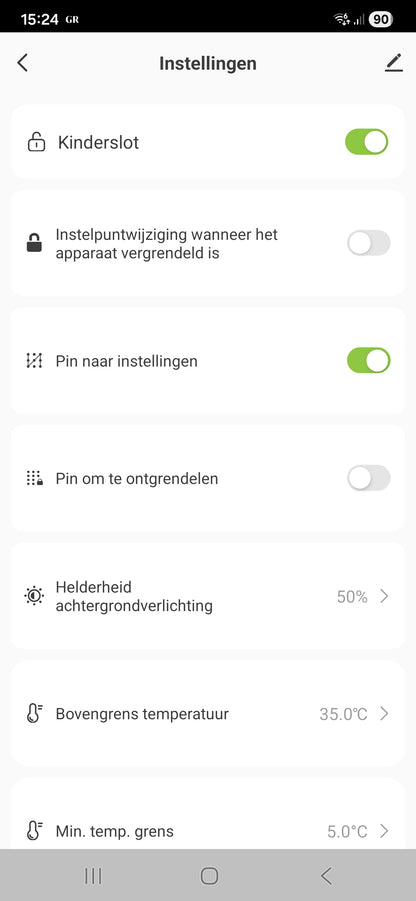 Wifi-ZigBee thermostaat incl. app Draadloos Opbouw