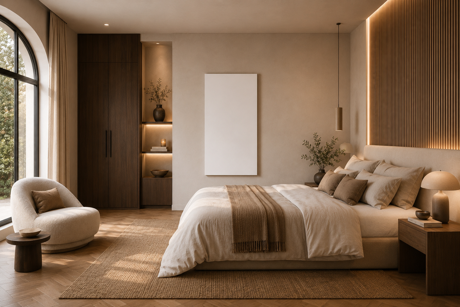THERON FLAT elektrisch infraroodpaneel voor de slaapkamer ivoorwit