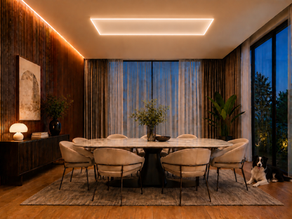 THERON FLAT infraroodpaneel voor de woonkamer met LED verlichting wit 2