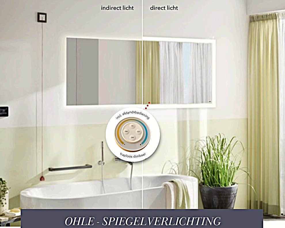 THERON® Reflect infrarood spiegelverwarming met direct LED-verlichting – badkamer