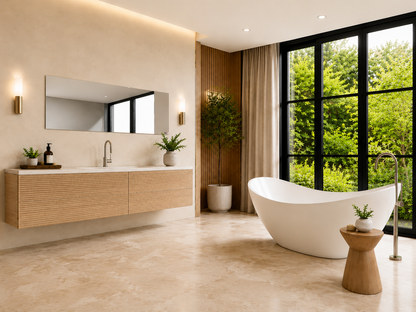 Luxe THERON® infrarood spiegelverwarming voor de badkamer, hal of slaapkamer. Dankzij het extra heldere kristalglas geniet u van een perfect beeld en een condensvrije spiegel na het douchen. Optioneel verkrijgbaar met sfeervolle directe of indirecte LED-verlichting.