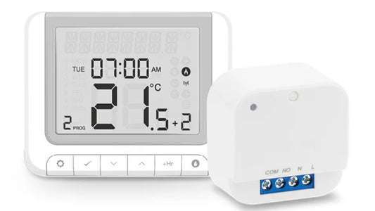 Basis set RF868 thermostaat + receiver draadloos opbouw